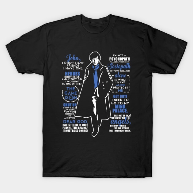 Sherlock Holmes Quotes T-Shirt by KsuAnn